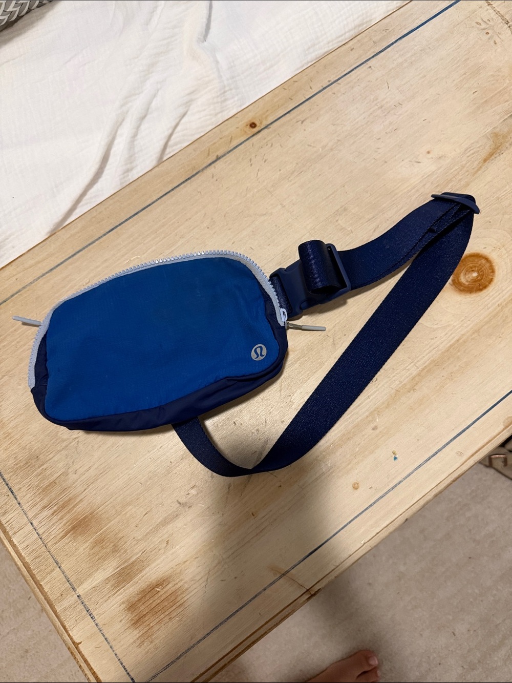lululemon athletica Blue and Navy Crossbody Belt Bag